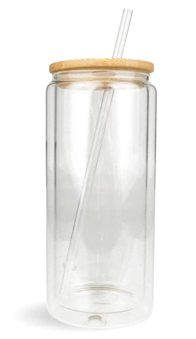 20oz Glass Snow Globe Tumbler
