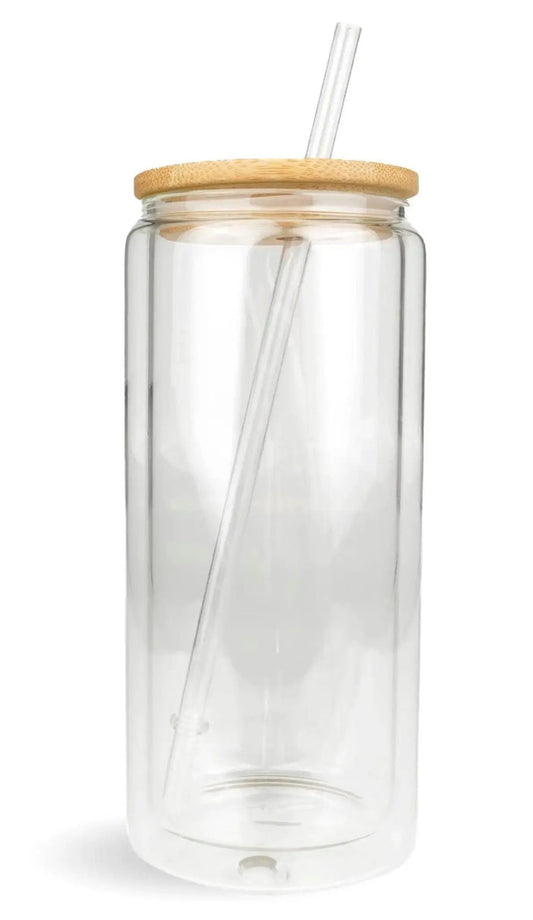 20oz Glass Snow Globe Tumbler