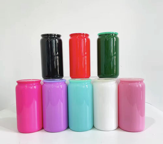 16oz Colored Glass Can