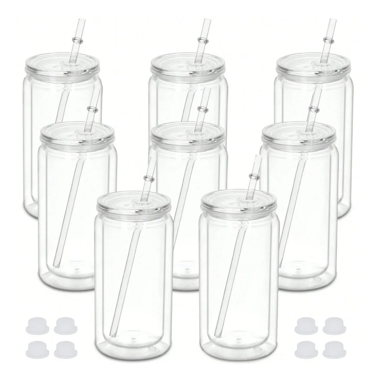 16oz Acrylic Snow Globe Tumbler