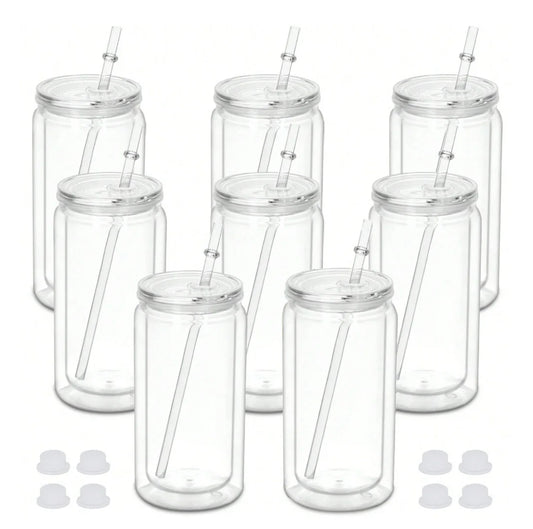 16oz Acrylic Snow Globe Tumbler