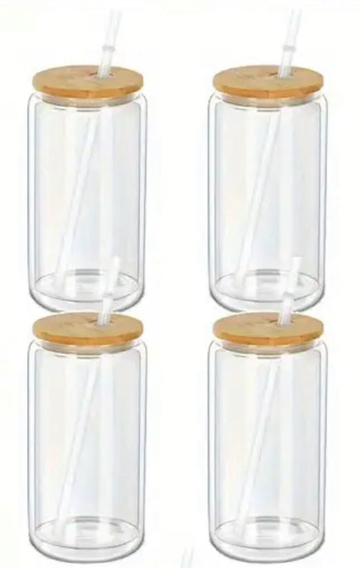 16oz Glass Snow Globe Tumbler